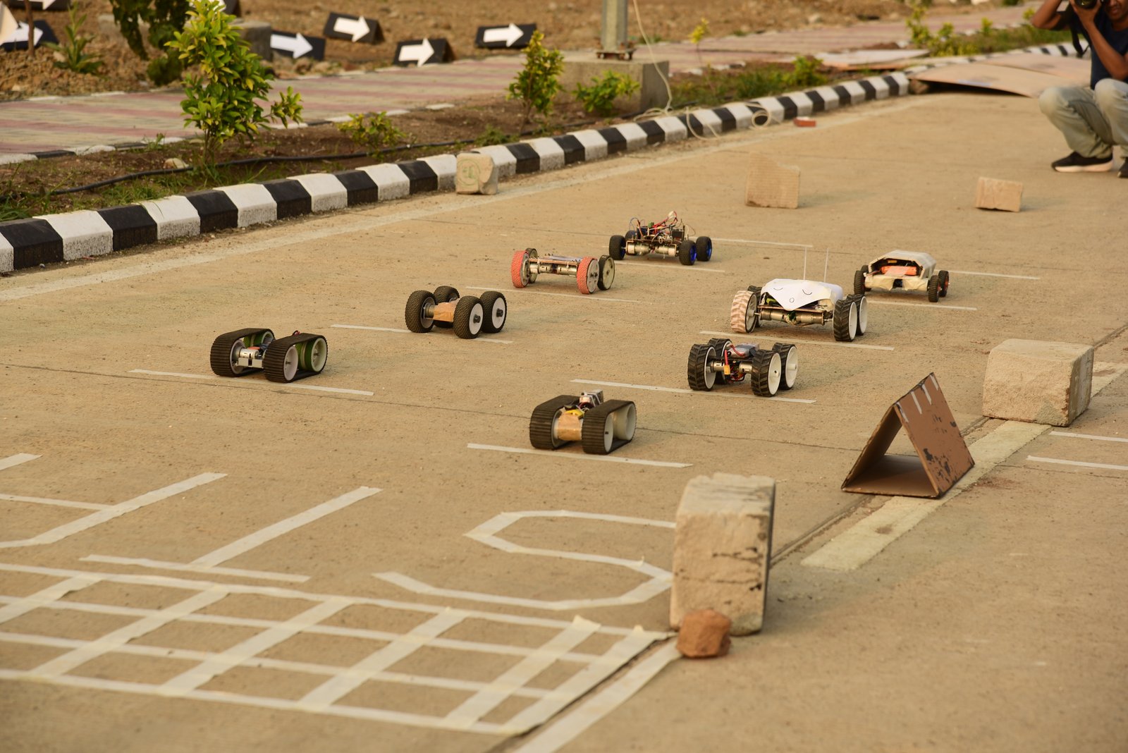 Bots competing to win the race